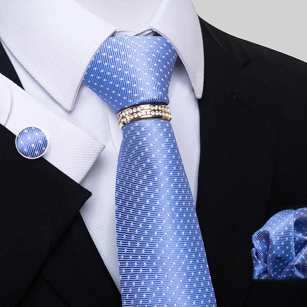 Tie For Men High Grade Festive Gift Tie Handkerchief Cufflink Set