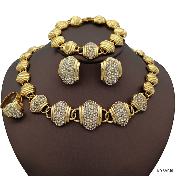 Conjuntos de joyas africanas para mujer, collares elegantes de forma redonda, regalo para fiesta de boda