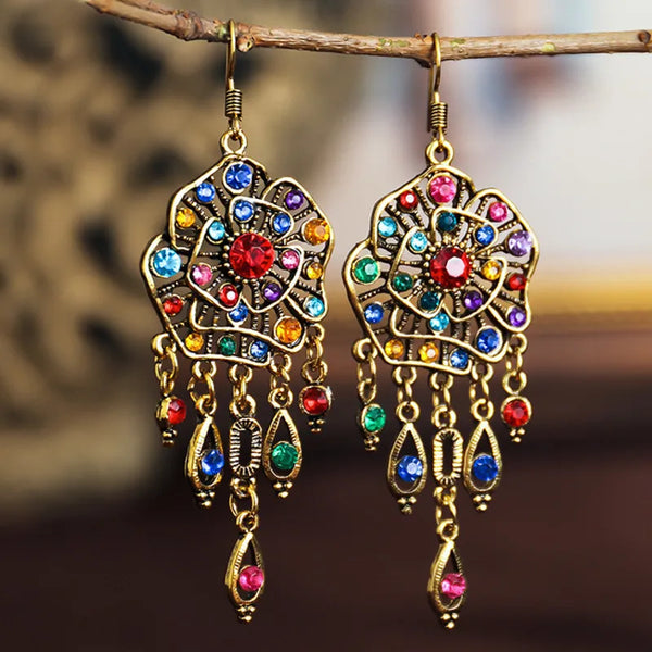 Pendientes largos colgantes bohemios