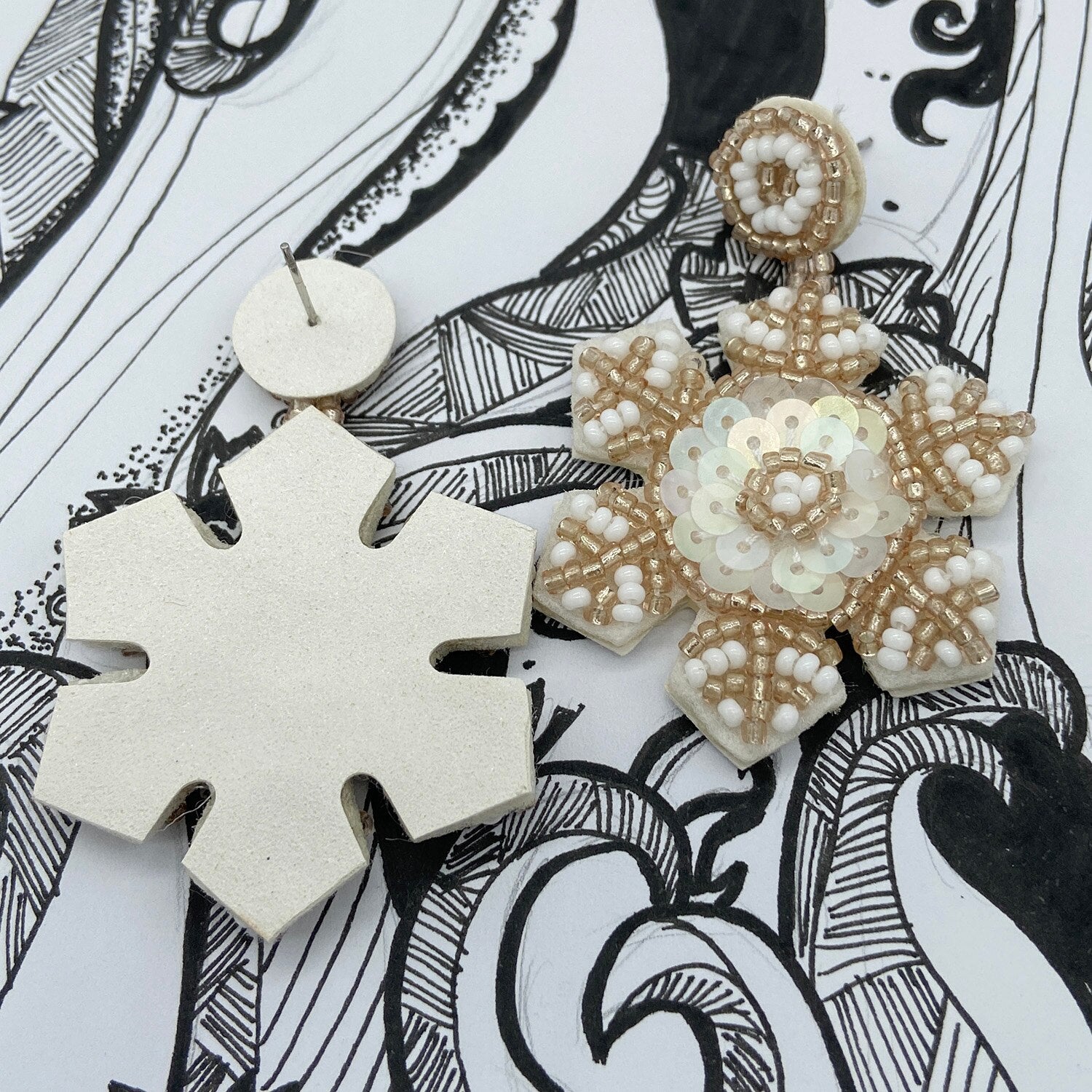 New Boho Oorbellen Handmade Snowflake Drop Earrings For Women