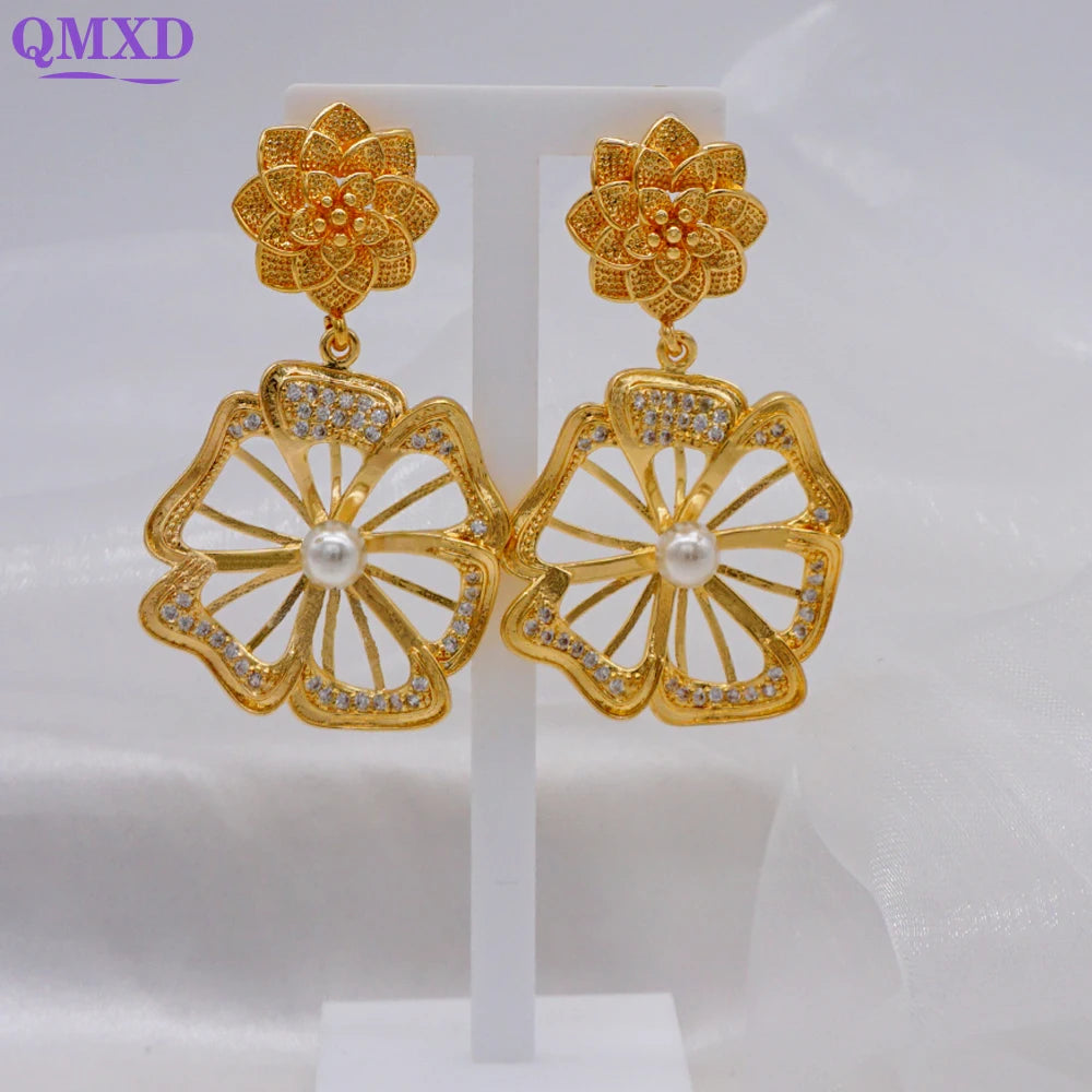 Trendy Gold Color Earrings Geometric Lemon Shape Earrings For Women