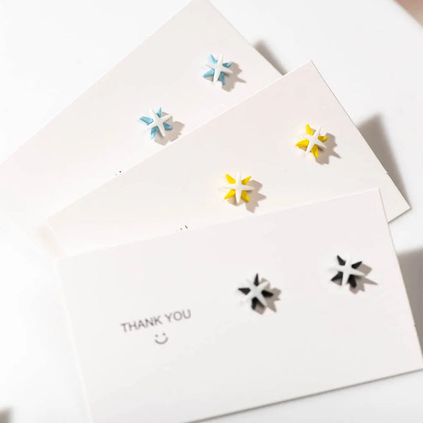 Multicolor Small Star Shape Cute Ceramic Earrings