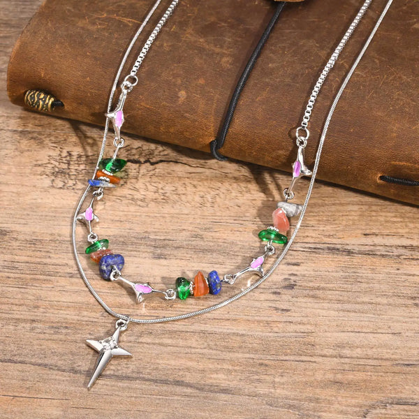 Juego de 2 collares apilados para hombres y niños