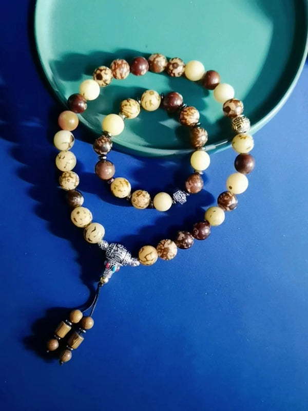 Islamic Tasbih Natural Bodhi Bracelet 27 Beads for pray blessings,Muslim Accessories Jewelry