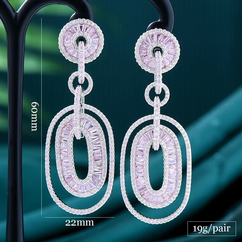 New Original Luxury Trendy Earrings 2023 Fashion Oval Pendant Earrings Bohemia Women