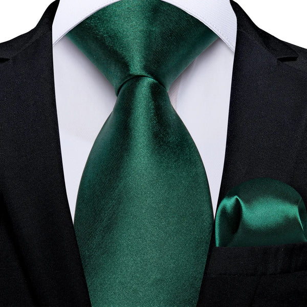 Corbatas clásicas verdes lisas para hombre, de seda y poliéster, de 150 cm de largo, para bodas y fiestas.