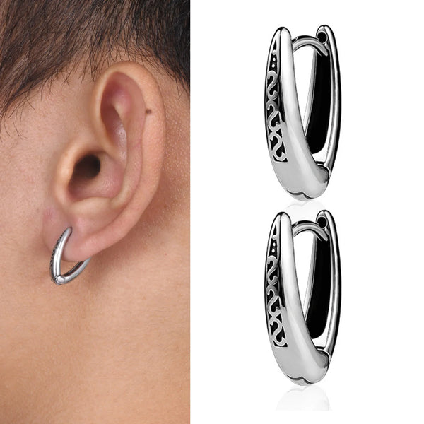 Triangle Hoop Earrings for Men