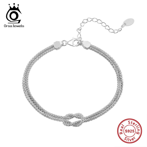 Pulsera de malla con forma de palomitas de maíz de plata de ley 925 auténtica