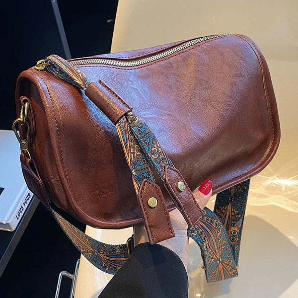 Portable Simple Casual Pillow Bag Popular Fashion Wide Shoulder Strap Crossbody Bags