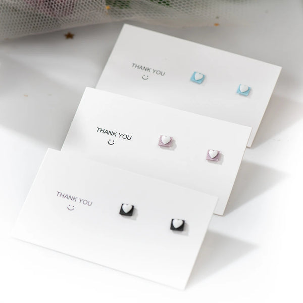 Multicolor Cartoon Mini Heart Cute Ceramic Earrings