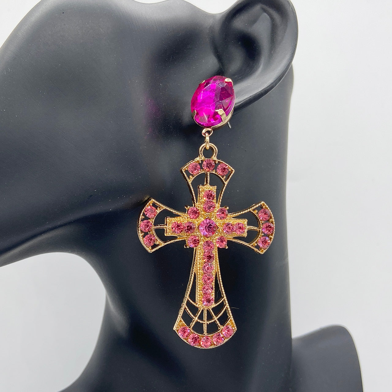Newest Fashion Cross Pendant Drop Dangle Earrings