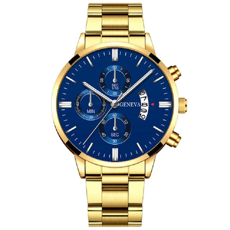 Fashion Mens Sports Watches Luxury Men Stainless Steel Quartz Wrist Watch