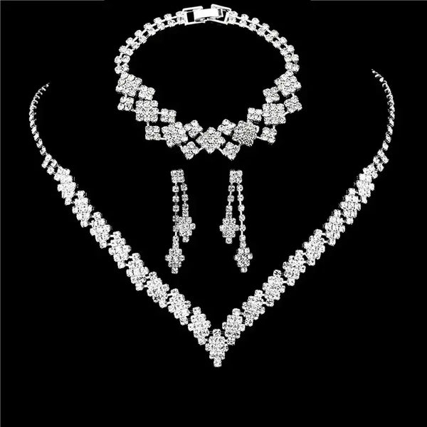 Conjunto de pendientes y collar con accesorios para vestido de novia de nuevo estilo