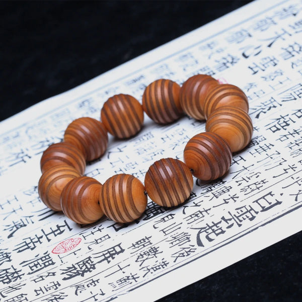 Nueva pulsera de sándalo tallado para hombre, joyería universal de 20 mm.