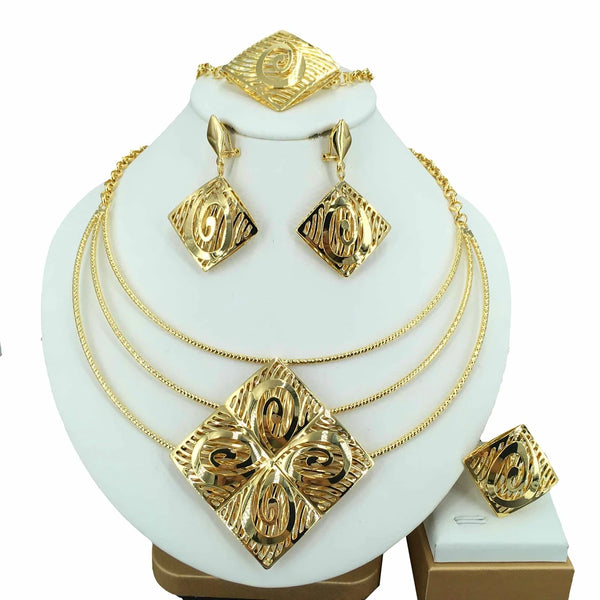 Nuevos conjuntos de joyas brasileñas para mujer, joyería nupcial para boda, fiesta, regalo de cumpleaños