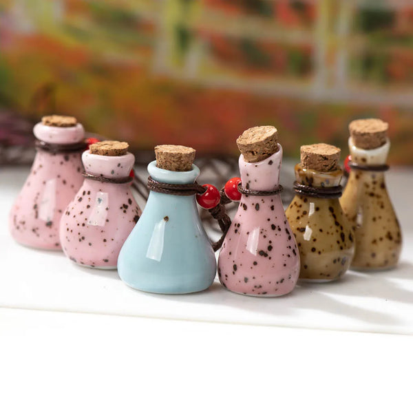 Ceramic bottle Necklaces Pendants  For Women Ladies Gift