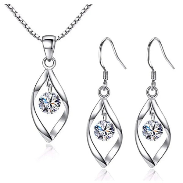 3pcs Necklace Earrings Set