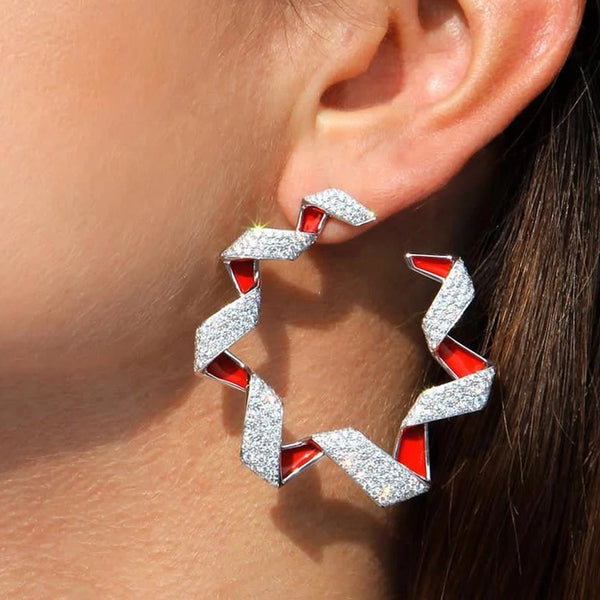 Original Curved Wave Earrings for Women