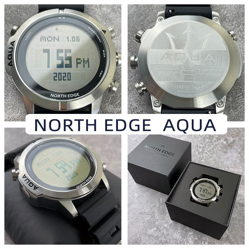 Men's Professional Diving Computer Watch Scuba Diving NDL (No Deco Time) 50M Dive Watches