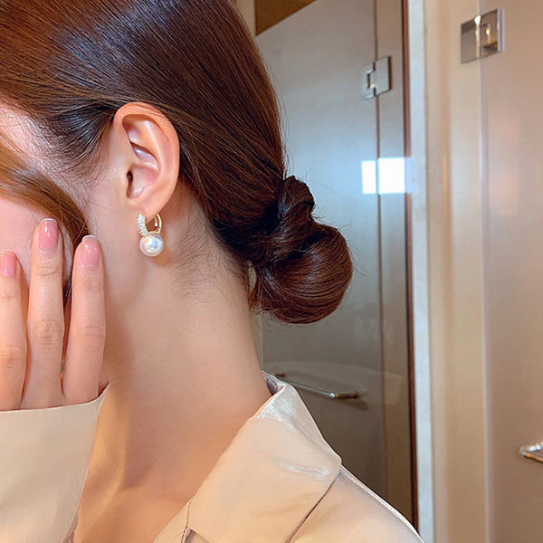 New Style Cute White Pearl Earrings