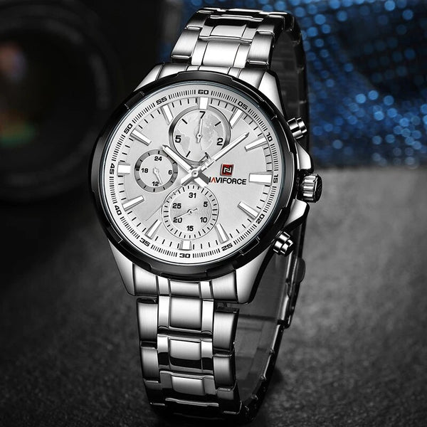 Reloj de cuarzo NAVIFORCE para hombre, de moda informal