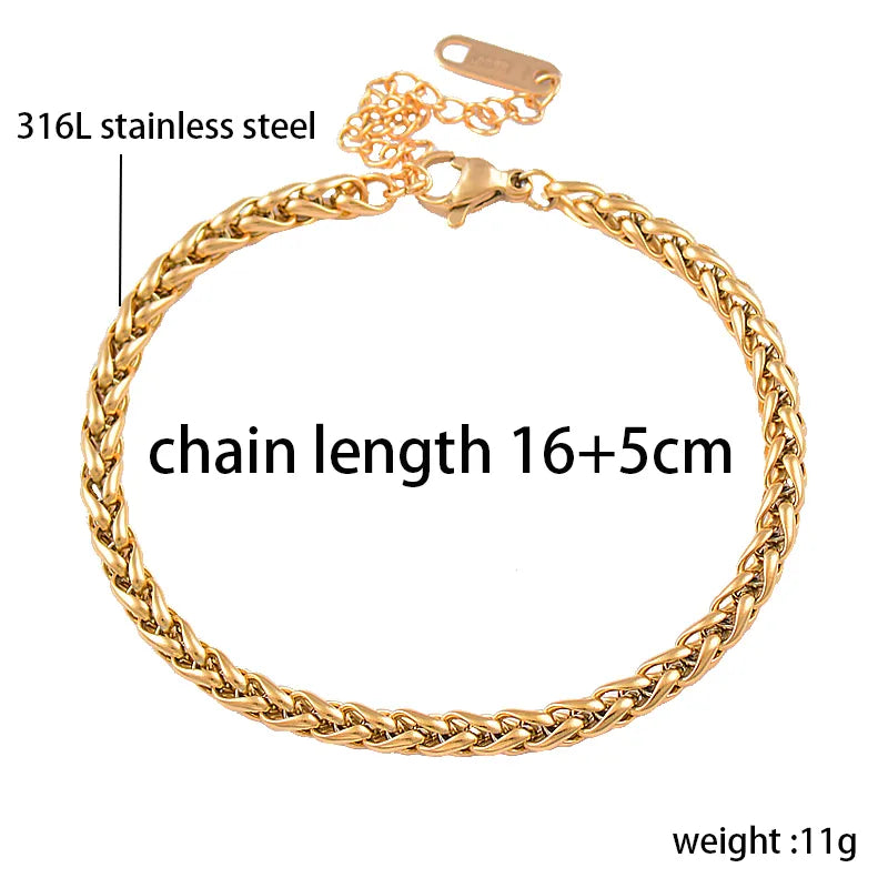 316L Stainless Steel Gold Silver Color Bracelets For Women Female Bracelets