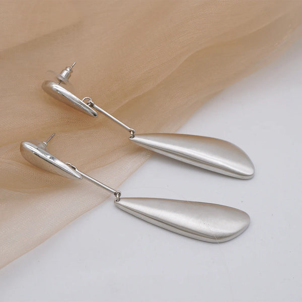Silver Color Drop Earrings Long Drop Earrings Women