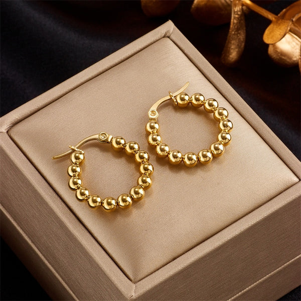 316L Stainless Steel Heart Lock Hoop Earrings For Women