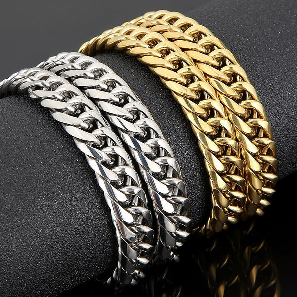 Collar de cadena de eslabones de 11 mm de ancho para hombre