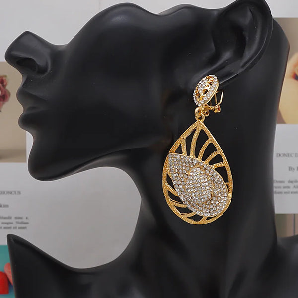Trend Jewelry Crystal Earrings Long Drop Dangle Earrings For Women Ball Earrings