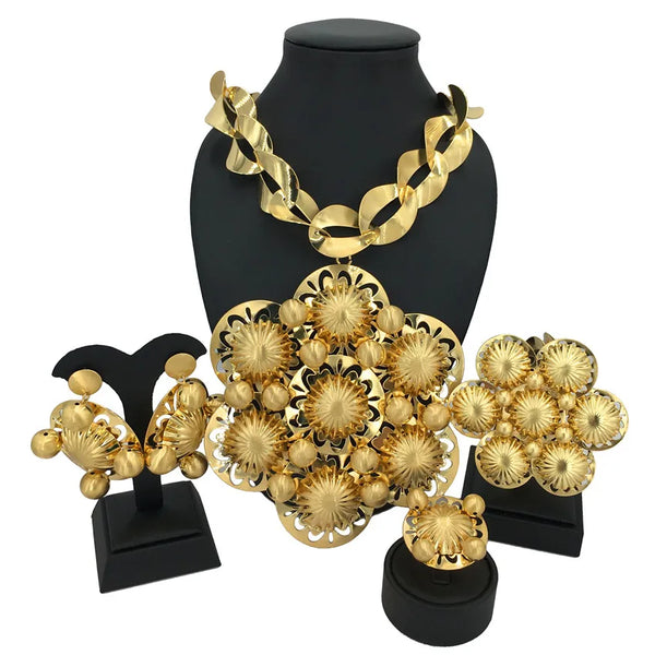 Nuevo conjunto de joyas brasileñas con colgante enorme y audaz para mujer