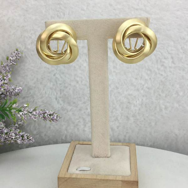 Pendientes chapados en oro de 24 quilates, pendientes de flores únicos para mujer, regalos de fiesta