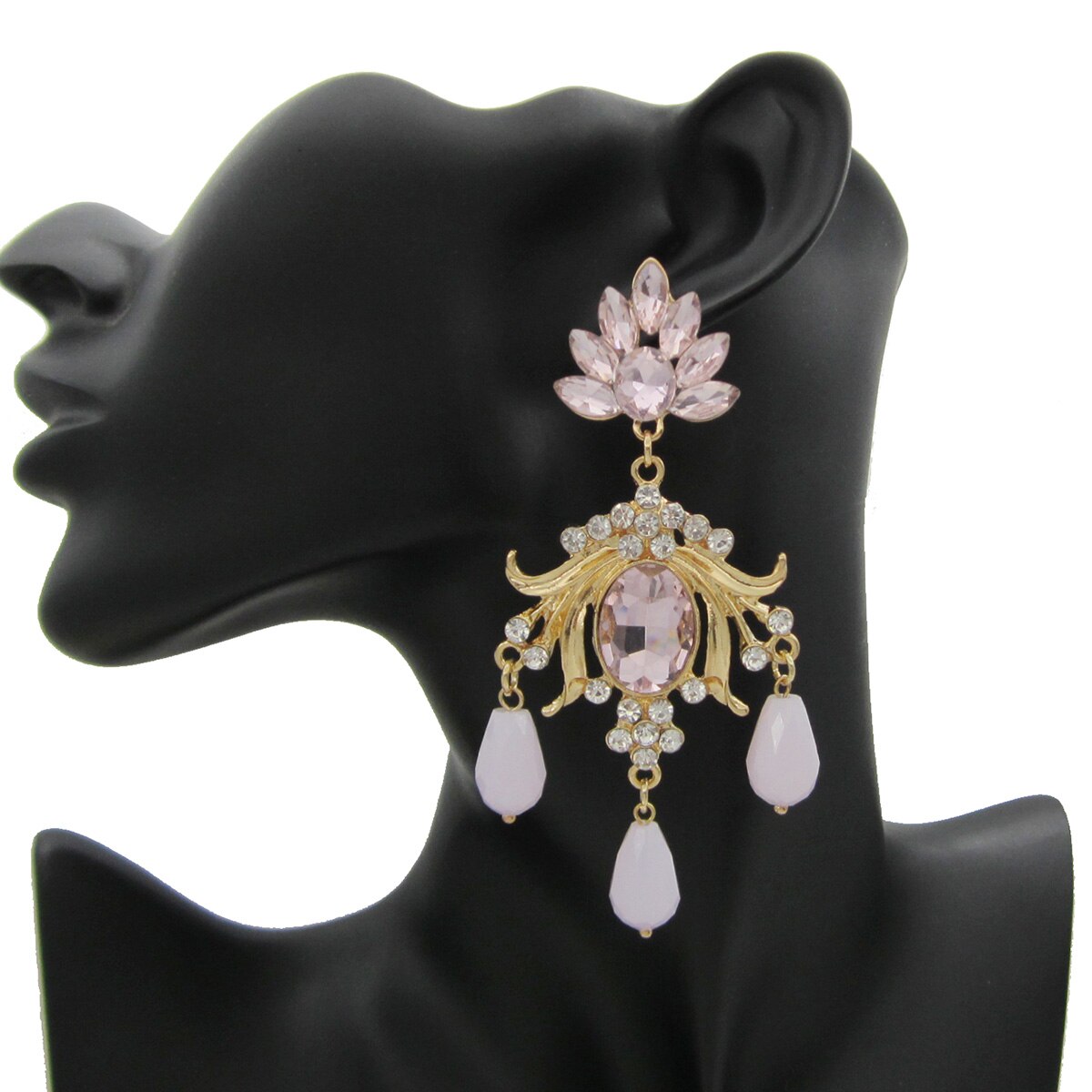 New Shiny Rhinestone Drop Earrings For Women Long Crystal Water-Drop Tassle Dangle Earring