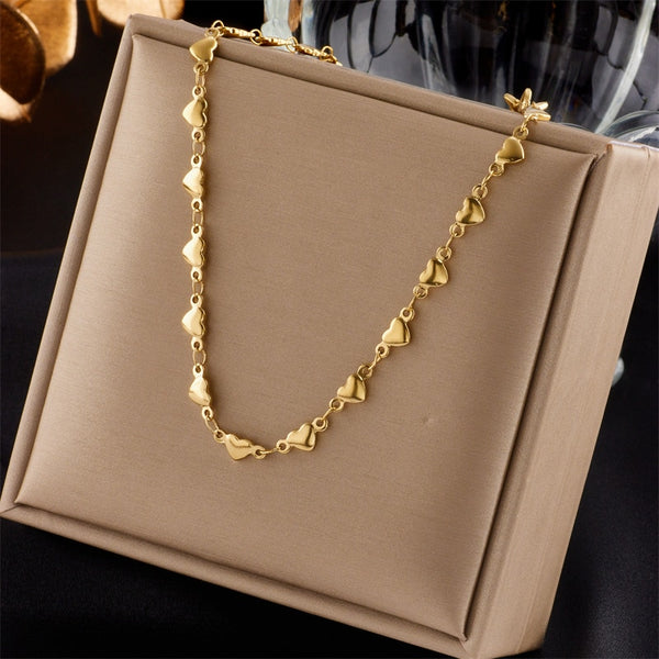 316L Stainless Steel Love Heart Necklace For Women