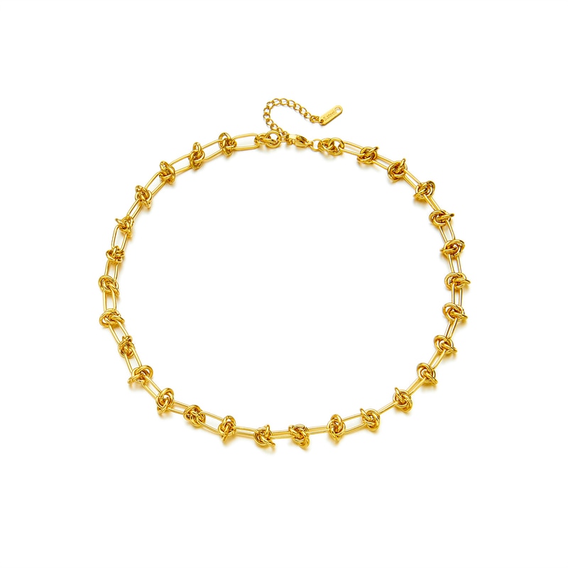 316L Stainless Steel Vintage Gold Color Necklace For Women