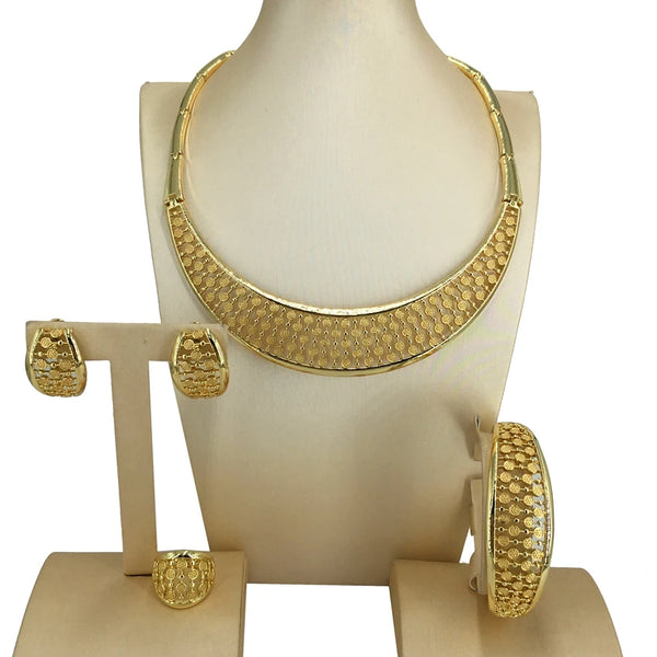 Conjuntos de joyas clásicas de joyería fina de Dubái para mujer