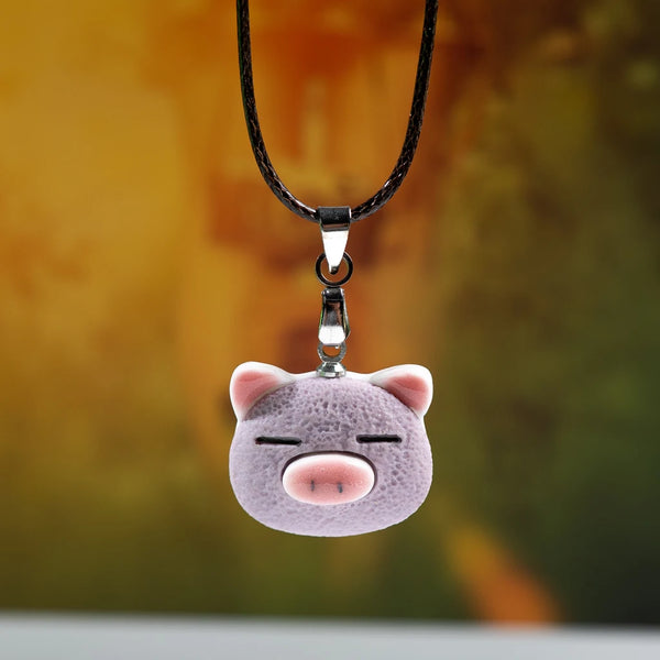Handmade Ceramic Piglet Pendant