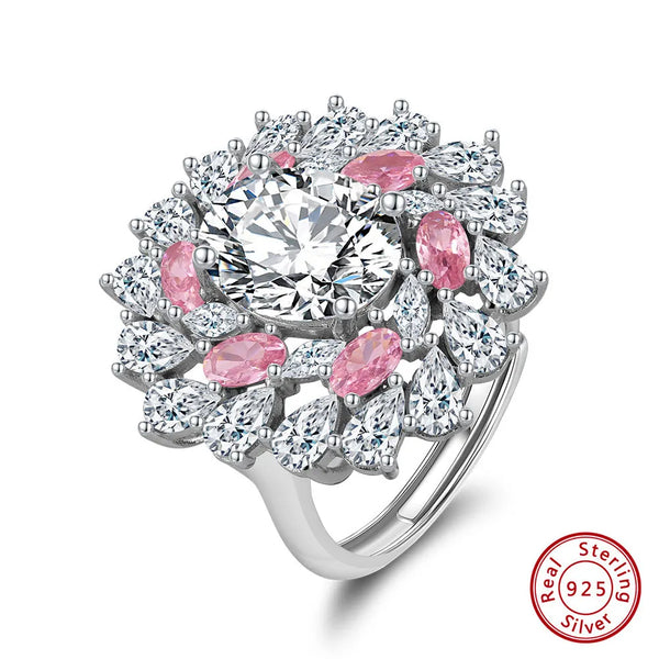8A Premium Cubic Zirconia 925 Sterling Silver Band Rings 5A Clear CZ Ring for Women