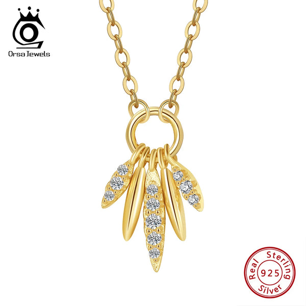 Elegante collar con colgante de circonita cúbica transparente 5A, cadena de plata de ley 925 auténtica para mujer