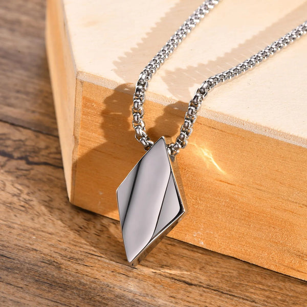 Stylish Geometric Square Rhombus Necklaces Men