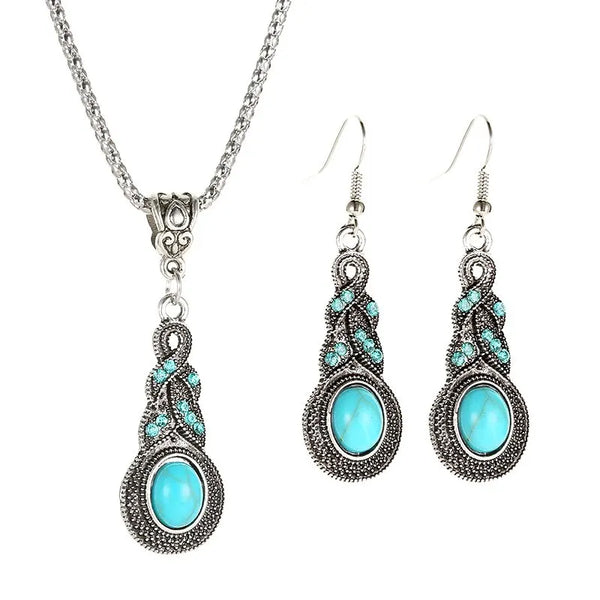 Juego de 3 collares y pendientes para hombre y mujer