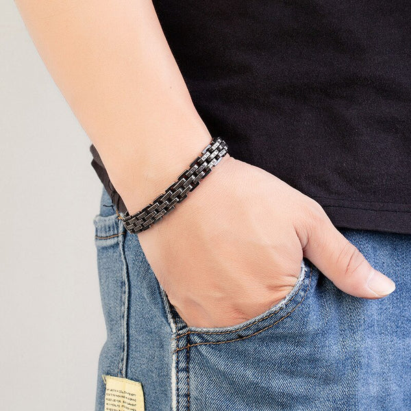 Pulsera de cadena vintage para hombre de 10,5 mm
