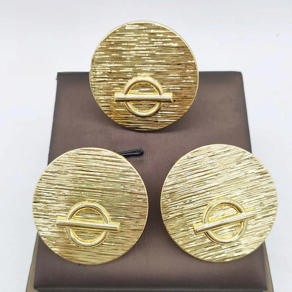 Gold Color Jewelry Sets For Women Geometry Earring Ring