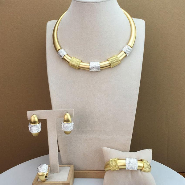 Conjuntos de joyería fina clásica de Dubái, joyería de alta calidad para mujeres