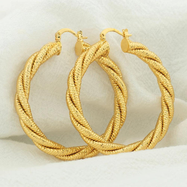 Gold Plated Hoop Earrings For Women Men