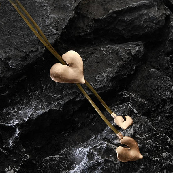 Fashion Necklace for Women Gothic Long Chains Heart Jewelry Suspension Pendants