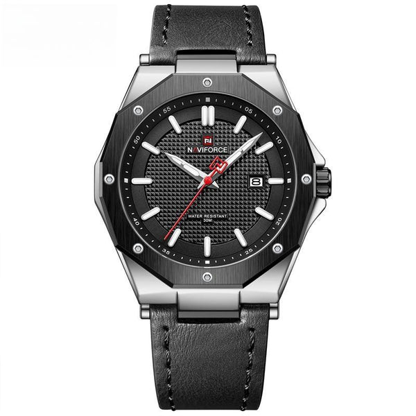 Reloj deportivo de moda para hombre, resistente al agua, luminoso, con correa de cuero y personalidad.