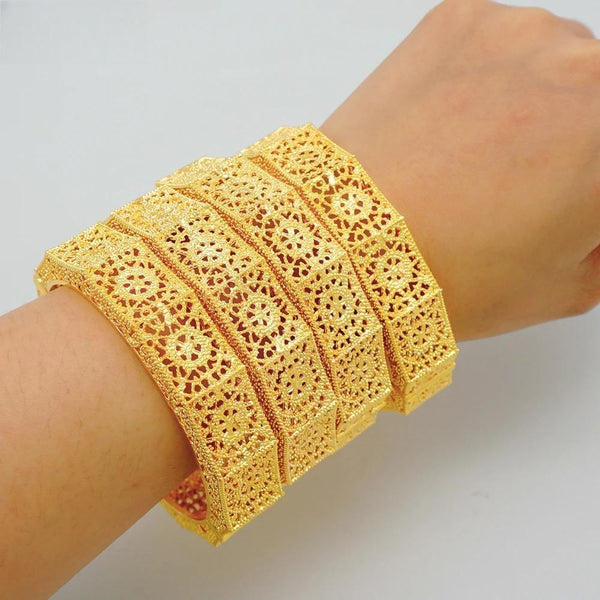 Luxury Indian Dubai Gold Color Bangles & Bracelet For Women
