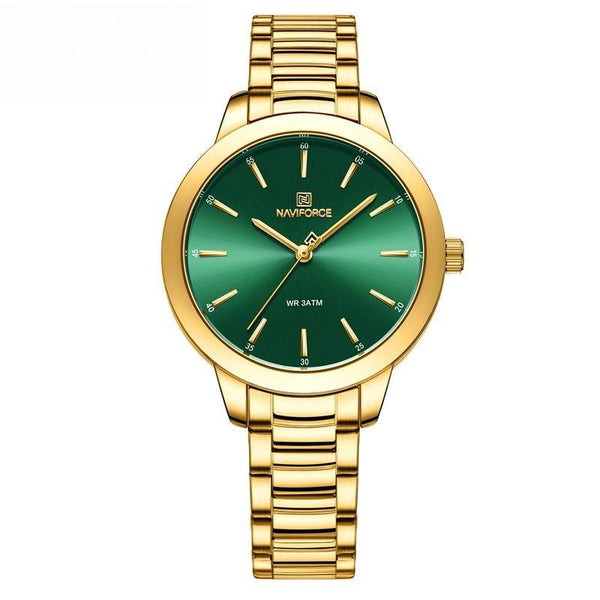 Relojes de pulsera de cuarzo de lujo para mujer, reloj deportivo de oro rosa para mujer.