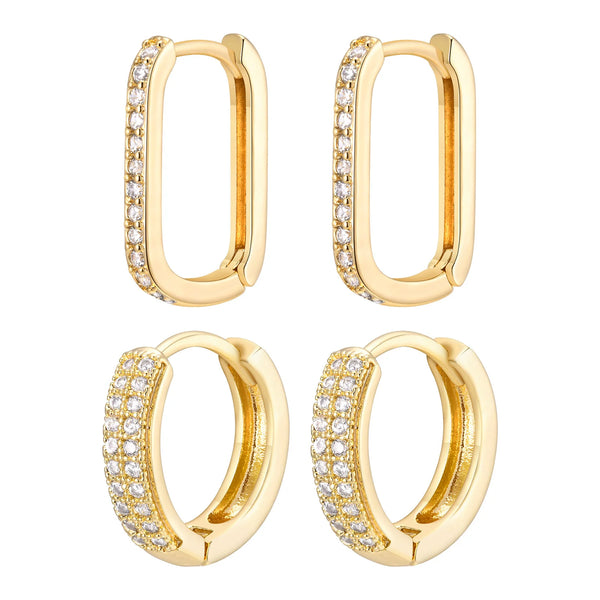 Deluxe Round Hoop Earrings for Men Boys